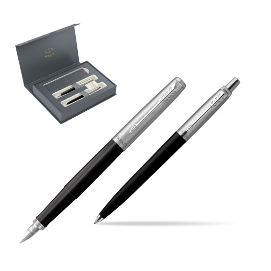 Zestaw Prezentowy Parker Pióro Wieczne + Długopis Jotter Originals Czarny w pudełku Parker Duo 2022