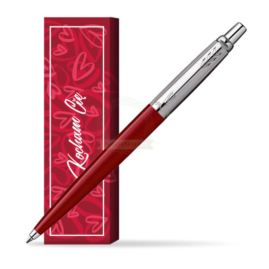 Długopis Parker Jotter Original Czerwony w obwolucie Kocham Cię