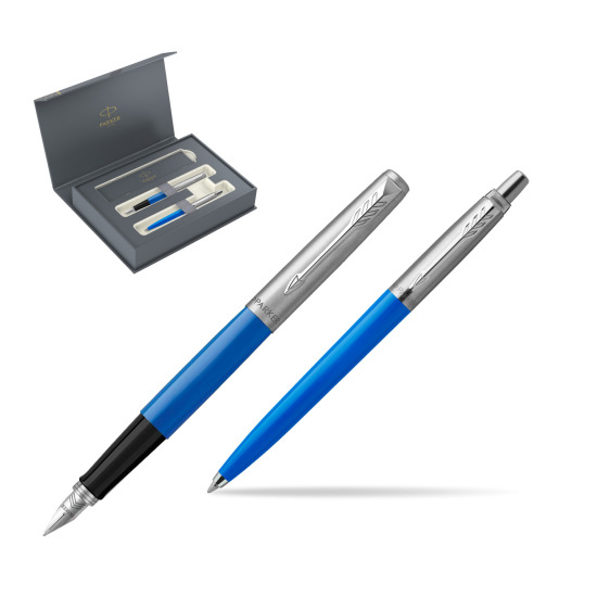 Zestaw Prezentowy Pióro Wieczne + Długopis Parker Jotter Originals Niebieski w pudełku Parker Duo 2022