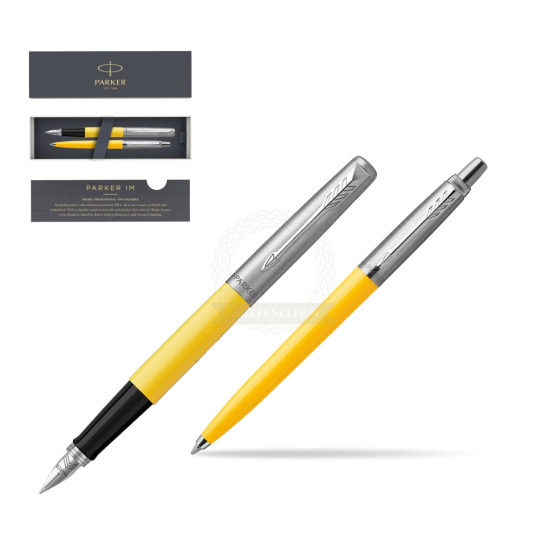 Zestaw Prezentowy Parker Pióro Wieczne + Długopis Jotter Originals Żółty 