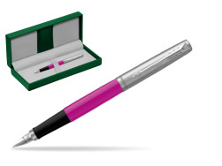 Pióro Wieczne Parker Jotter Originals Magenta w zielonym pudełku skórzanym