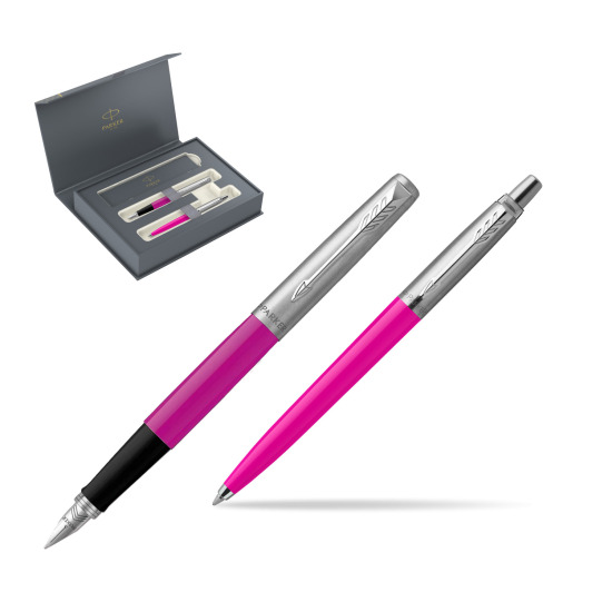 Zestaw Prezentowy Parker Pióro Wieczne + Długopis Jotter Originals Magenta w pudełku Parker Duo 2022