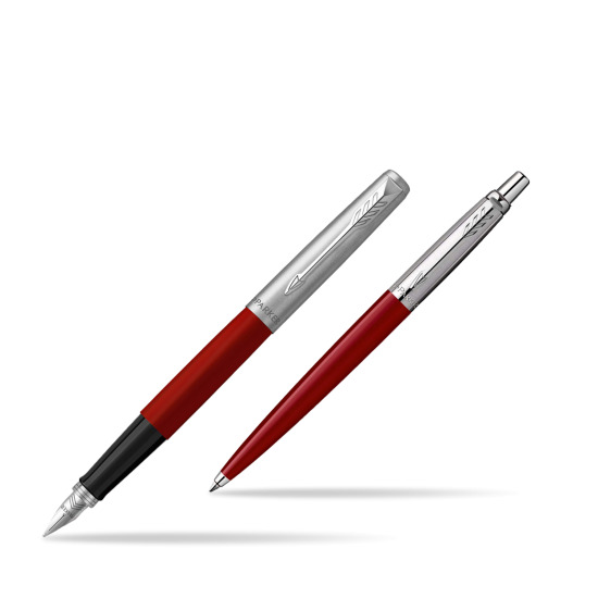 Zestaw Prezentowy Parker Pióro Wieczne + Długopis Jotter Originals Czerwony