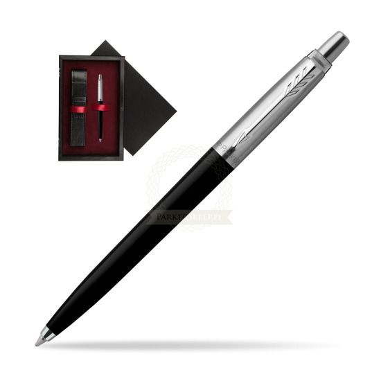 Długopis Parker Jotter Originals Czarny w pudełku drewnianym Czerń Single Bordo