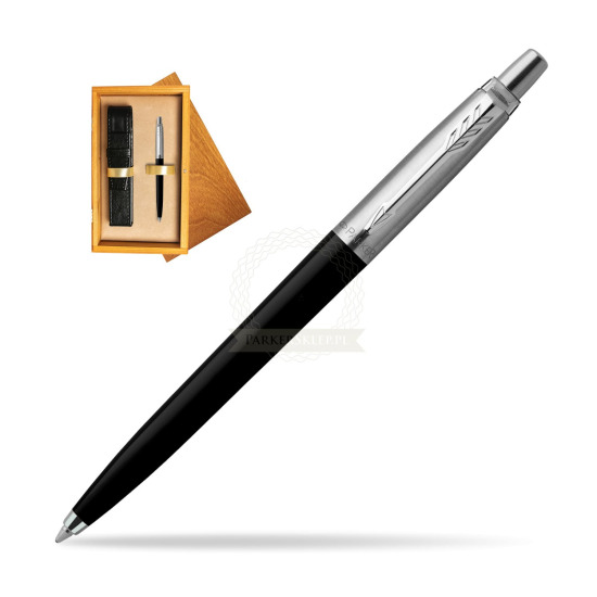 Długopis Parker Jotter Originals Czarny w pudełku drewnianym Honey Single Ecru
