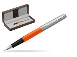 Pióro Wieczne Parker Jotter Originals Orange w brązowym pudełku skórzanym