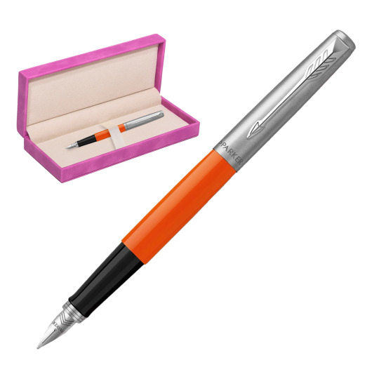 Pióro Wieczne Parker Jotter Originals Orange w pudełku zamszowym fuksja