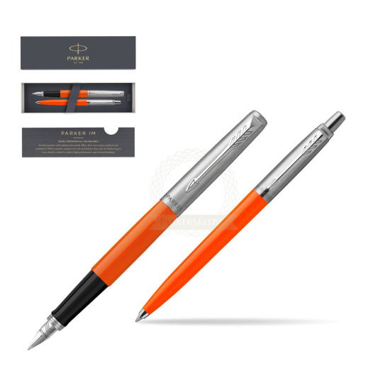 Zestaw Prezentowy Parker Pióro Wieczne + Długopis Jotter Originals Orange 