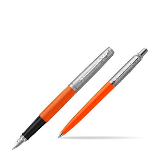 Zestaw Prezentowy Parker Pióro Wieczne + Długopis Jotter Originals Orange