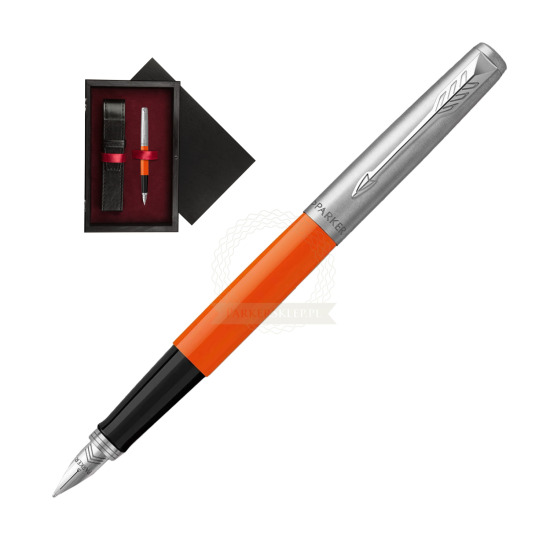 Pióro Wieczne Parker Jotter Originals Orange w pudełku drewnianym Czerń Single Bordo