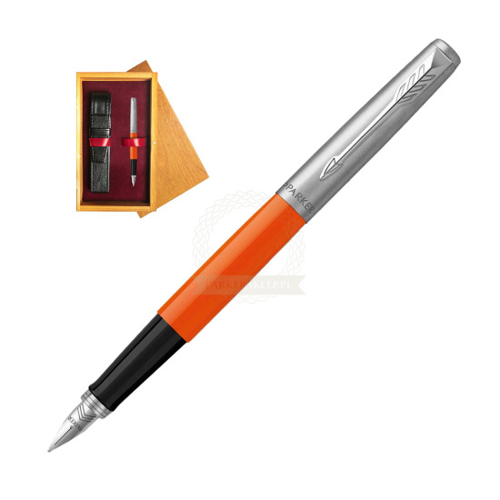 Pióro Wieczne Parker Jotter Originals Orange w pudełku drewnianym Honey Single Bordo