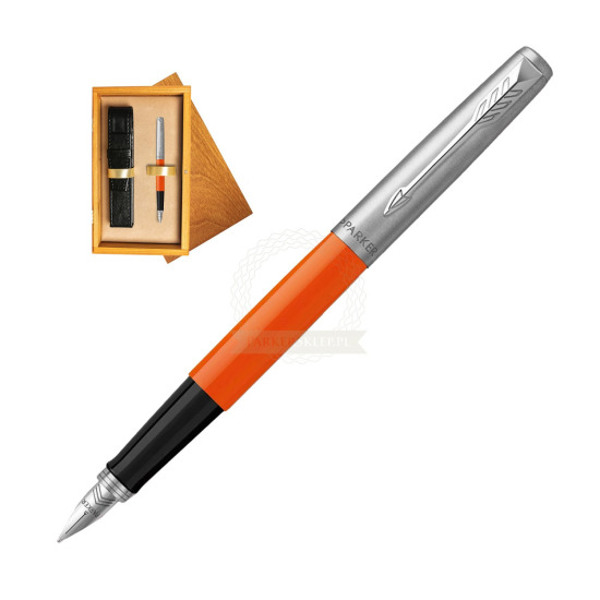 Pióro Wieczne Parker Jotter Originals Orange w pudełku drewnianym Honey Single Ecru