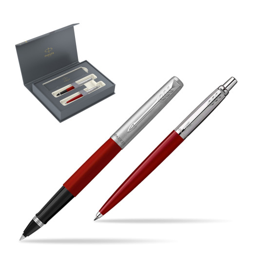 Zestaw Prezentowy Parker Pióro Kulkowe + Długopis Jotter Originals Czerwony w pudełku Parker Duo 2022
