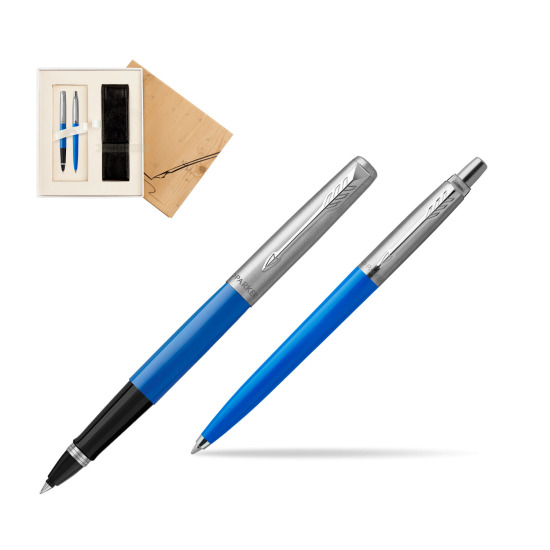 Zestaw Prezentowy Parker Pióro Kulkowe + Długopis Jotter Originals Niebieski w pudełku Jubileusz 2