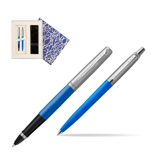 Zestaw Prezentowy Parker Pióro Kulkowe + Długopis Jotter Originals Niebieski w pudełku Uniwersalne z etui