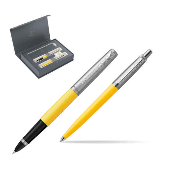 Zestaw Prezentowy Parker Pióro Kulkowe + Długopis Jotter Originals Żółty w pudełku Parker Duo 2022