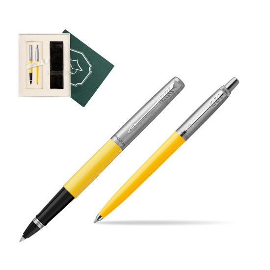 Zestaw Prezentowy Parker Pióro Kulkowe + Długopis Jotter Originals Żółty w pudełku Wiedza i Nauka