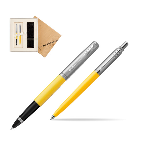 Zestaw Prezentowy Parker Pióro Kulkowe + Długopis Jotter Originals Żółty w pudełku Jubileusz 2