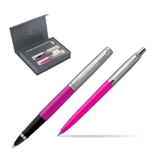 Zestaw Prezentowy Parker Pióro Kulkowe + Długopis Jotter Originals Magenta w pudełku Parker Duo 2022