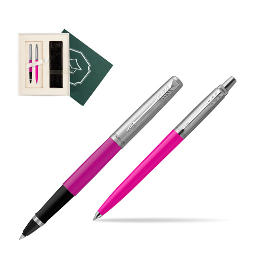 Zestaw Prezentowy Parker Pióro Kulkowe + Długopis Jotter Originals Magenta w pudełku Wiedza i Nauka