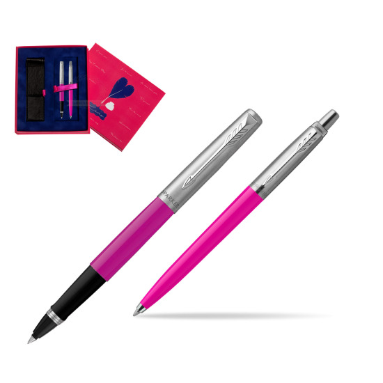 Zestaw Prezentowy Parker Pióro Kulkowe + Długopis Jotter Originals Magenta w pudełku Love