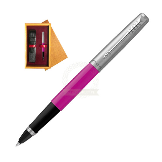 Pióro Kulkowe Parker Jotter Originals Magenta w pudełku drewnianym Honey Single Bordo