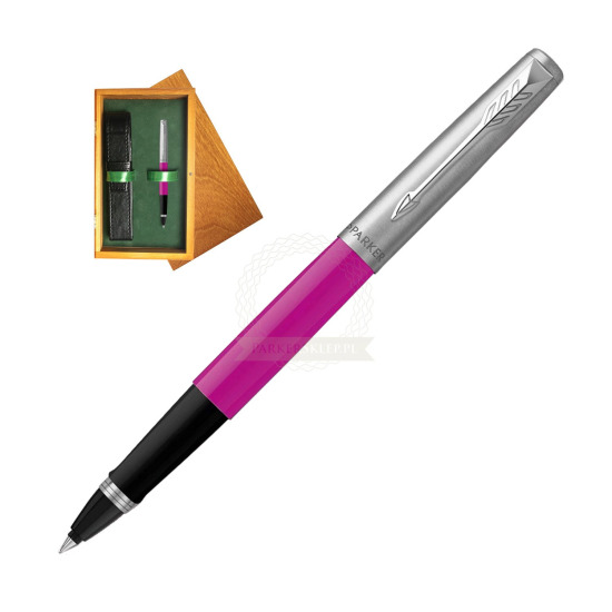 Pióro Kulkowe Parker Jotter Originals Magenta w pudełku drewnianym Honey Single Zieleń