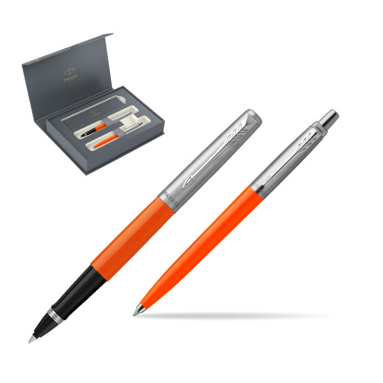 Zestaw Prezentowy Parker Pióro Kulkowe + Długopis Jotter Originals Orange w pudełku Parker Duo 2022