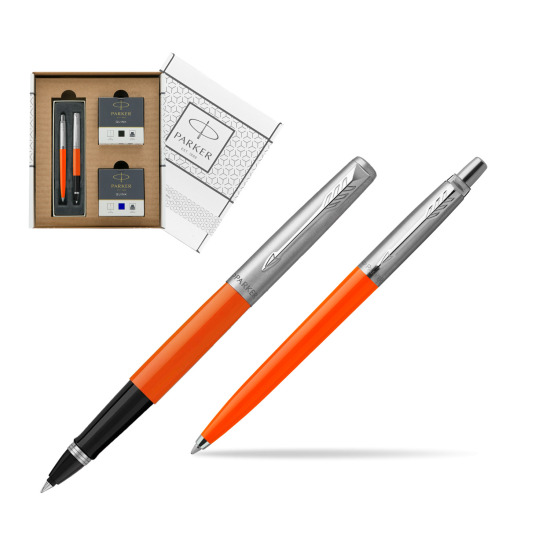 Zestaw Prezentowy Parker Pióro Kulkowe + Długopis Jotter Originals Orange w białym pudełko Parker Eco
