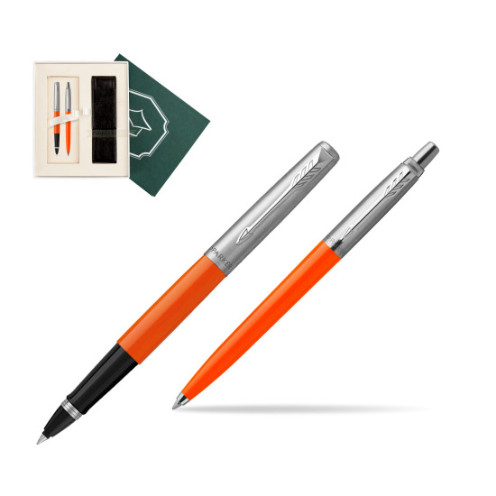 Zestaw Prezentowy Parker Pióro Kulkowe + Długopis Jotter Originals Orange w pudełku Wiedza i Nauka
