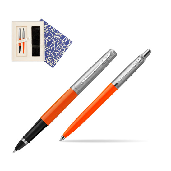 Zestaw Prezentowy Parker Pióro Kulkowe + Długopis Jotter Originals Orange w pudełku Uniwersalne z etui