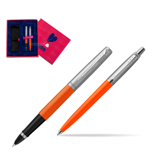Zestaw Prezentowy Parker Pióro Kulkowe + Długopis Jotter Originals Orange w pudełku Love