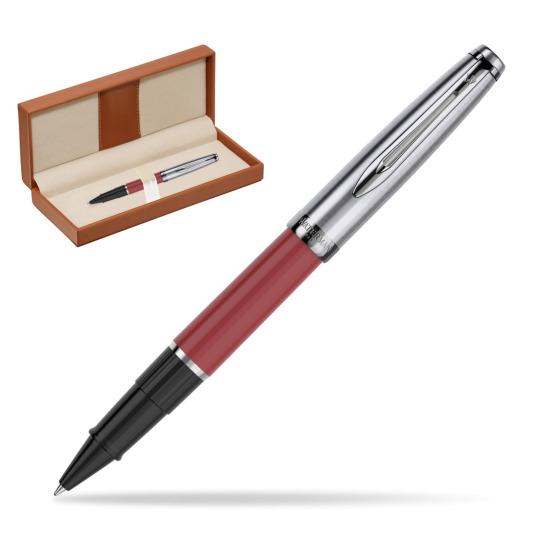 Pióro Kulkowe Waterman Embleme Core Czerwony w pudełku classic brown