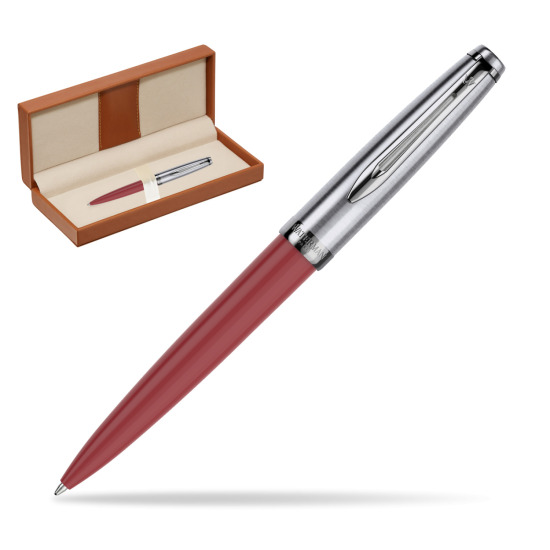 Długopis Waterman Embleme Core Czerwony w pudełku classic brown