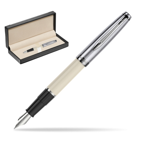 Pióro Wieczne Waterman Embleme Ecru w pudełku classic black