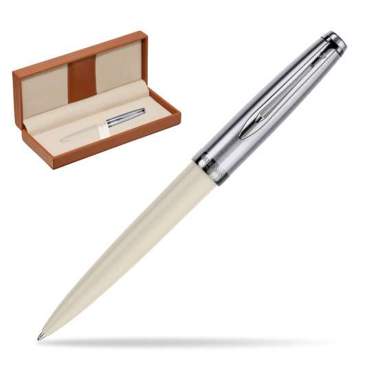 Długopis Waterman Embleme Ecru w pudełku classic brown