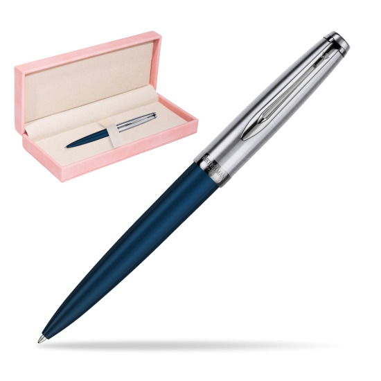 Długopis Waterman Embleme Granatowy w różowym pudełku zamszowym