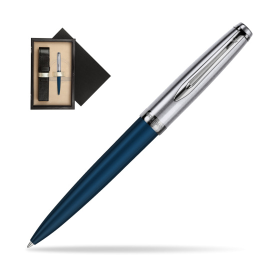 Długopis Waterman Embleme Granatowy w pudełku drewnianym Czerń Single Ecru