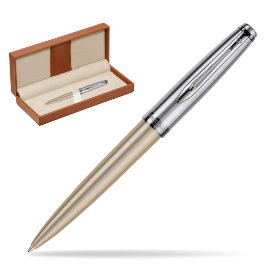 Długopis Waterman Embleme DeLuxe Metaliczny Złoty w pudełku classic brown