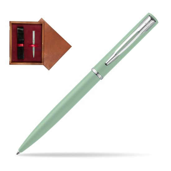 Długopis Allure Waterman Allure Pastel Miętowy w pudełku drewnianym Mahoń Single Bordo
