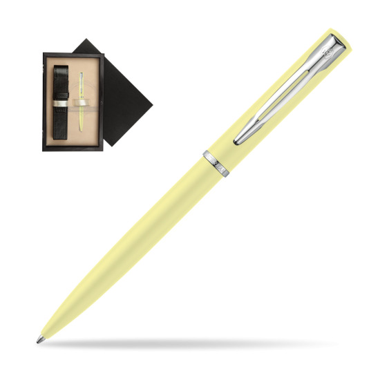 Długopis Waterman Allure Pastel Żółty w pudełku drewnianym Czerń Single Ecru