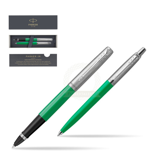 Zestaw Prezentowy Parker Pióro Kulkowe + Długopis Jotter Originals Zielony 