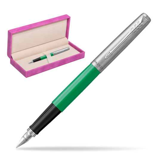 Pióro Wieczne Parker Jotter Originals Zielony w pudełku zamszowym fuksja