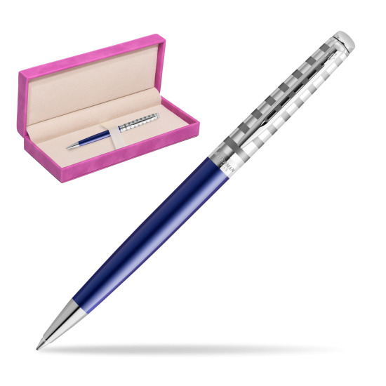 Długopis Waterman Hemisphere Delux Marine Blue - kolekcja French Riviera w pudełku zamszowym fuksja