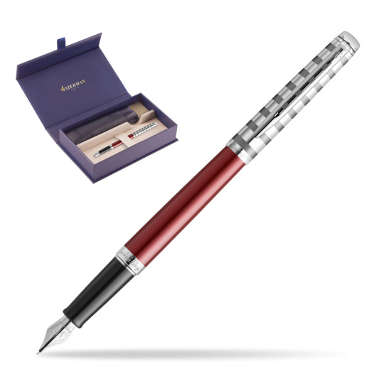 Pióro wieczne Waterman Hemisphere Delux Marine Red - kolekcja French Riviera w oryginalnym pudełku Waterman, wsuwane etui