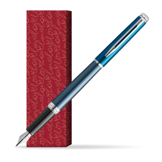 Pióro wieczne Waterman Hemisphere Sea Blue - kolekcja French Riviera w obwolucie True Love