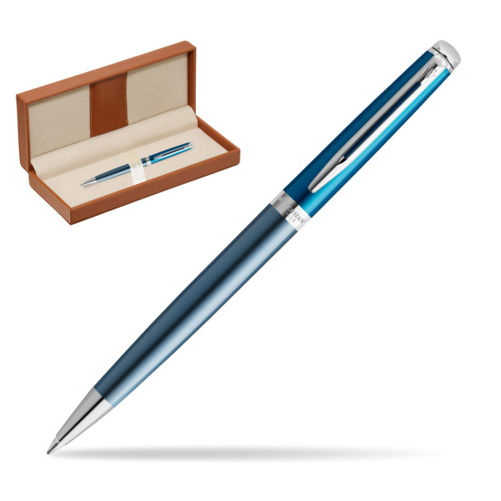 Długopis Waterman Hemisphere Sea Blue - kolekcja French Riviera w pudełku classic brown
