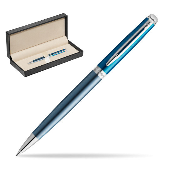 Długopis Waterman Hemisphere Sea Blue - kolekcja French Riviera w pudełku classic pure black