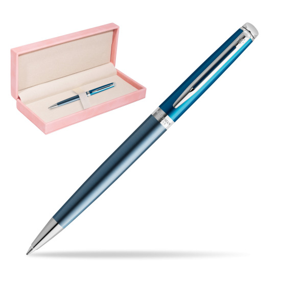 Długopis Waterman Hemisphere Sea Blue - kolekcja French Riviera w różowym pudełku zamszowym