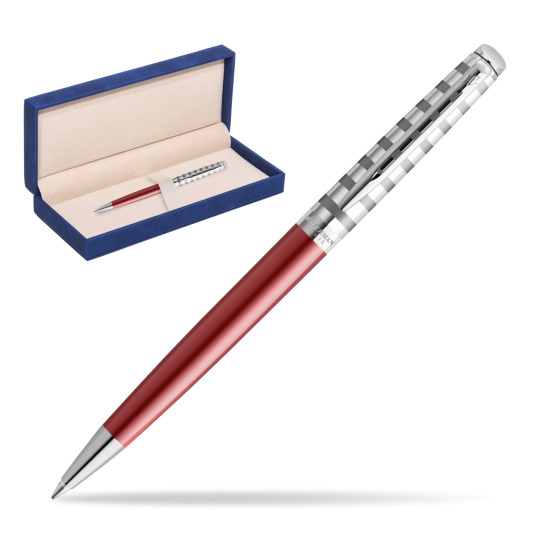 Długopis Waterman Hemisphere Deluxe Marine Red - kolekcja French Riviera w granatowym pudełku zamszowym